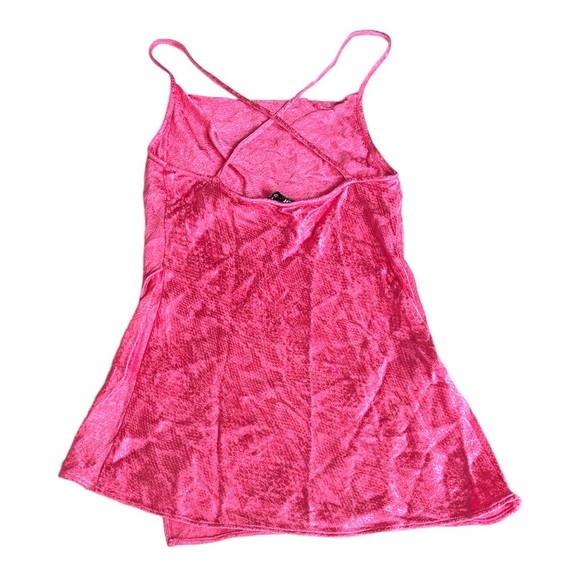 Zara Snake Skin Pattern Spaghetti Strap Mini Dress Pink Size Small - Picture 2 of 7